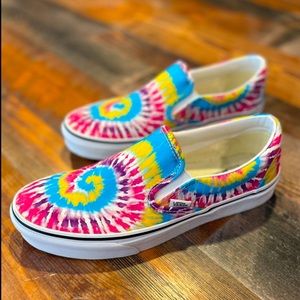Tie Dye Slip On Vans